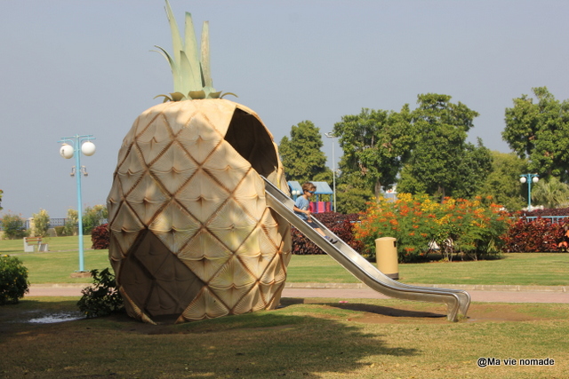 Toboggan au parc Riyam